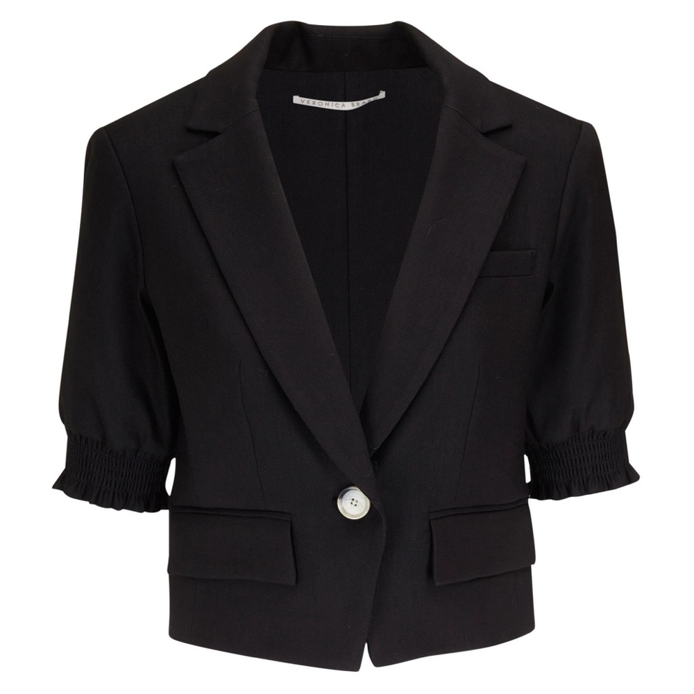 VERONICA BEARD Annabella Crop Linen Jacket size 4
